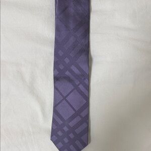 Burberry Purple Plaid Silk Tie